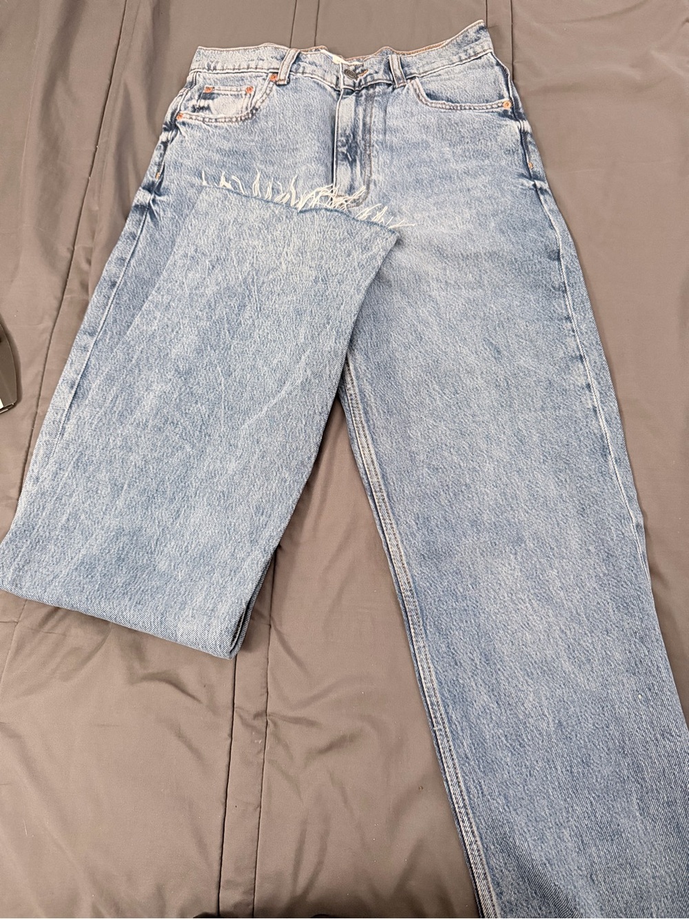 Light Wash High-Rise Straight Jeans - Women's Light Blue Denim